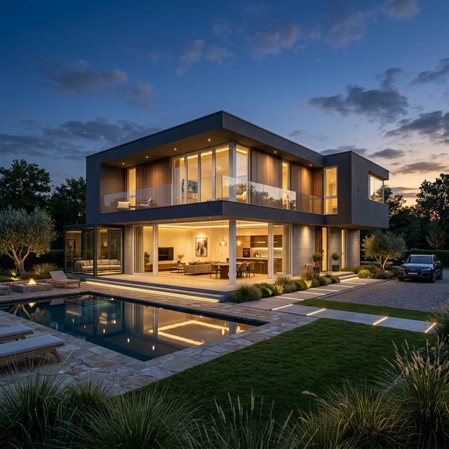 Modern home with premium uPVC windows